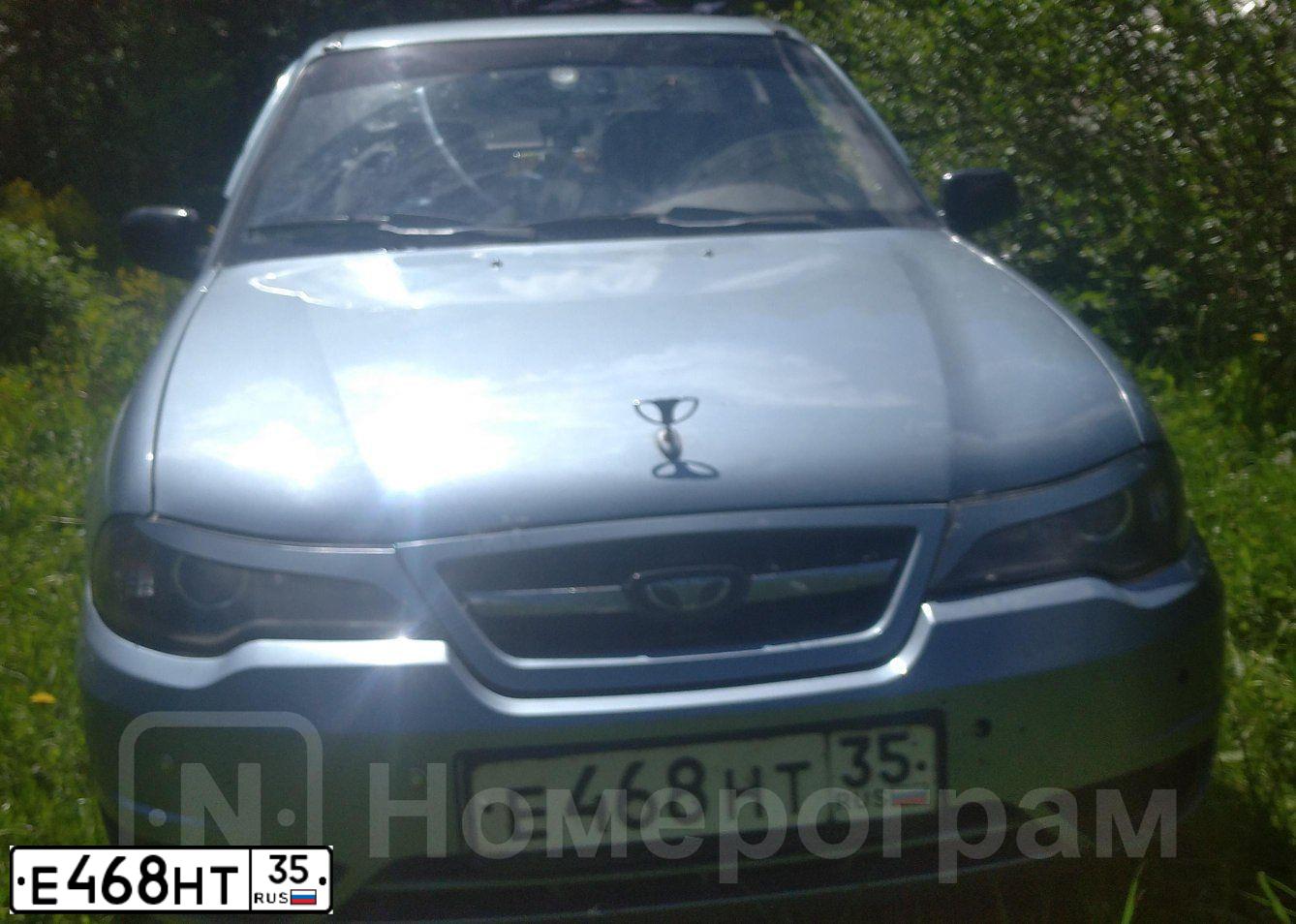 Фото автомобиля DAEWOO NEXIA, 2010 — госномер Е468НТ35. Цвет: СЕРО-ПЕРЛАМУТРОВЫЙ