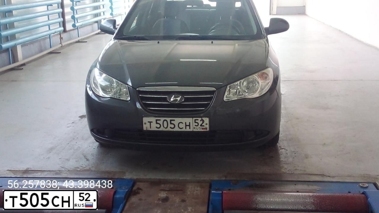 Фото автомобиля HYUNDAI ELANTRA, 2007 — госномер Т505СН52. Цвет: СЕРЫЙ