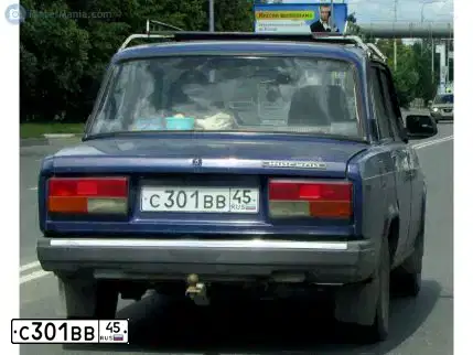 Фото автомобиля LADA 2107, 1999 — госномер С301ВВ45. Цвет: синий