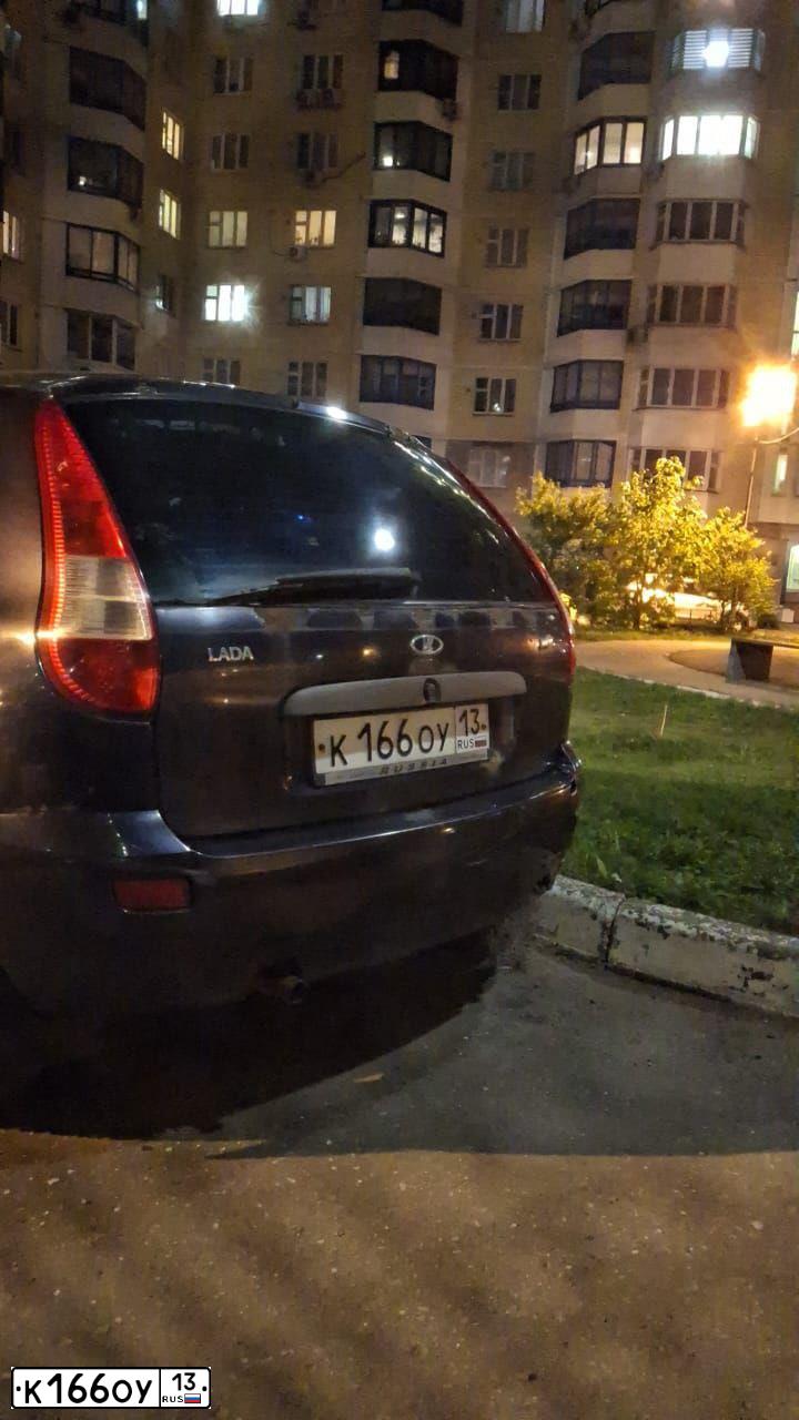 Фото автомобиля VAZ 1119 KALINA, 2007 — госномер К166ОУ13. Цвет: СИНИЙ