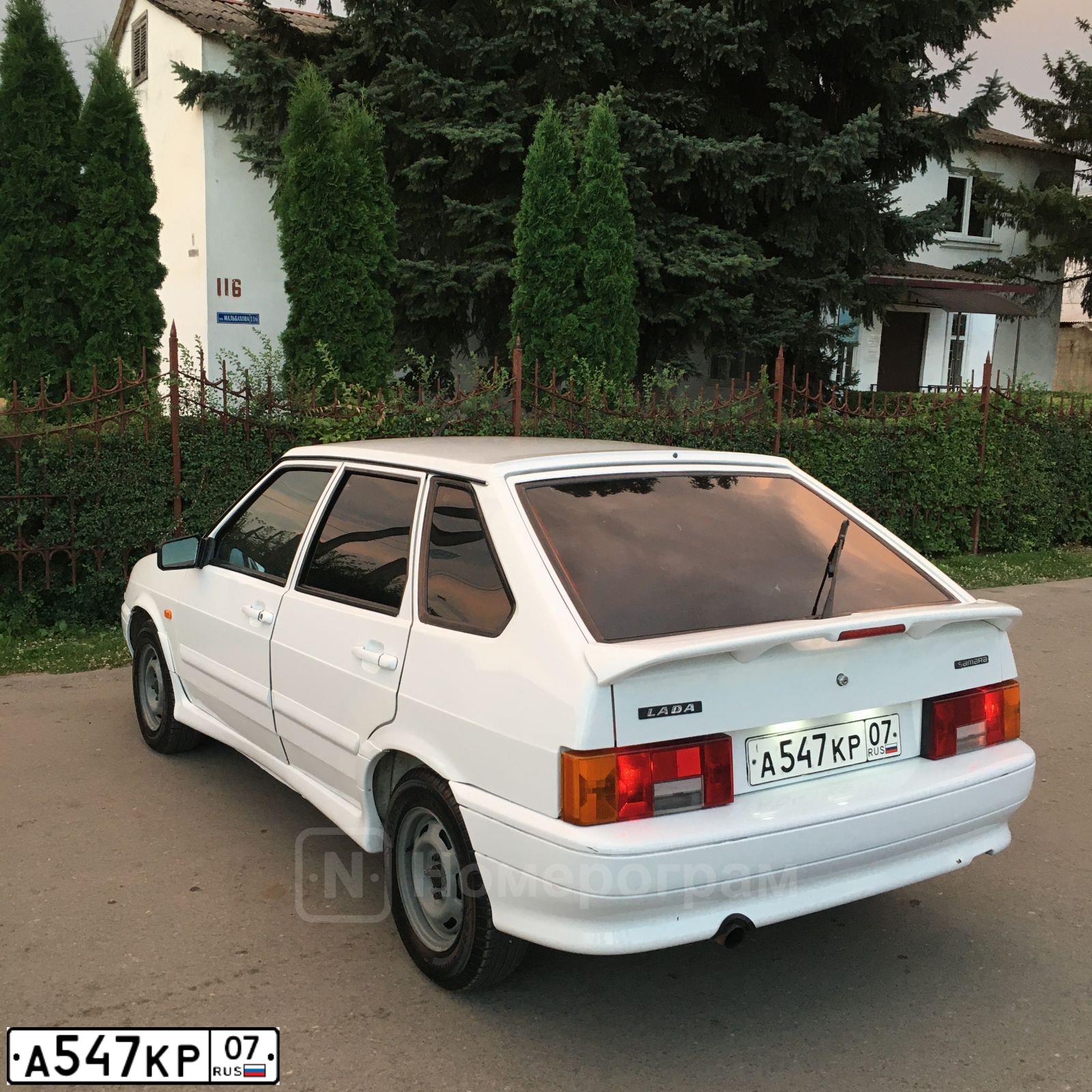 Фото автомобиля LADA 2114, 2009 — госномер Е239РМ08. Цвет: Белый