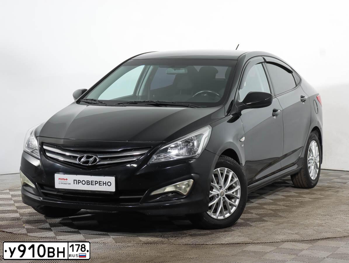 Фото автомобиля HYUNDAI SOLARIS, 2016 — госномер К689МВ147. Цвет: ЧЕРНЫЙ