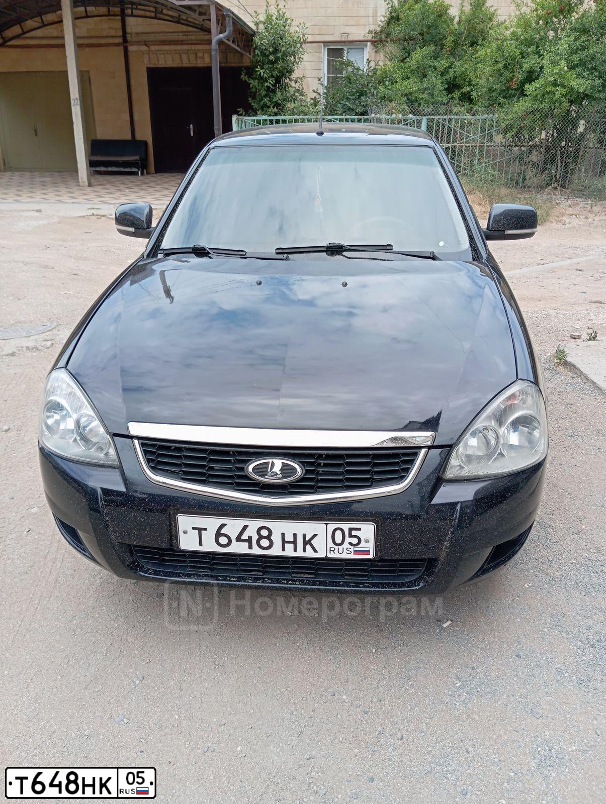 Фото автомобиля LADA 2170 PRIORA, 2013 — госномер Т648НК05. Цвет: Сине-Черный