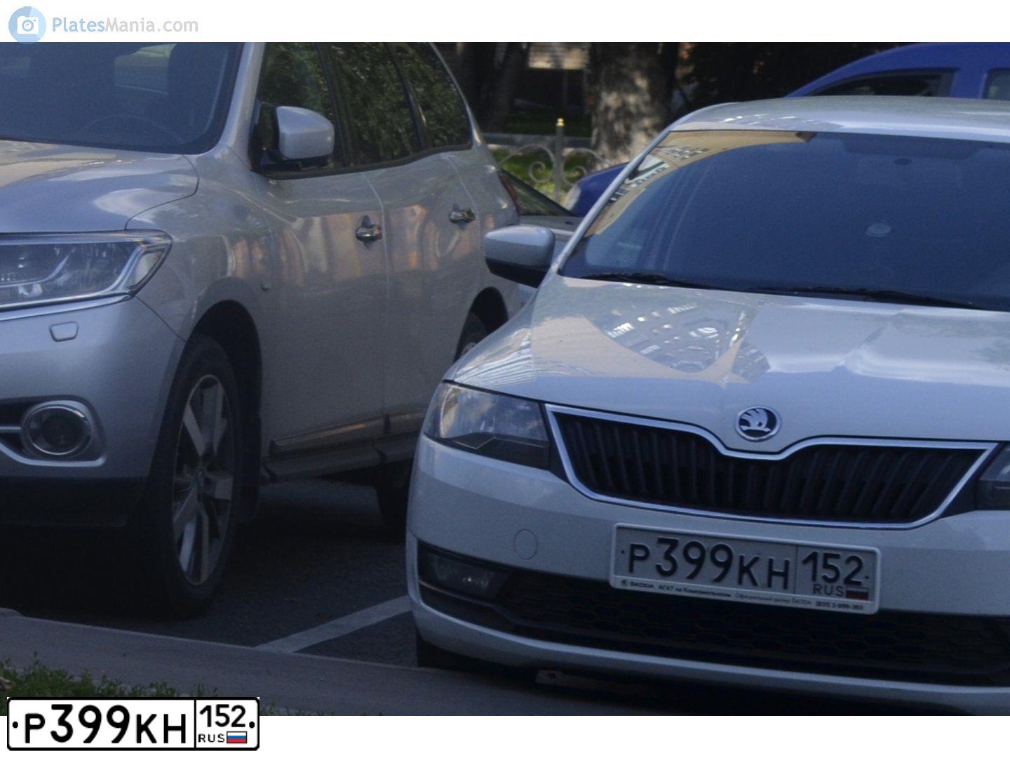 Фото автомобиля SKODA RAPID, 2018 — госномер Т181АУ152. Цвет: Белый