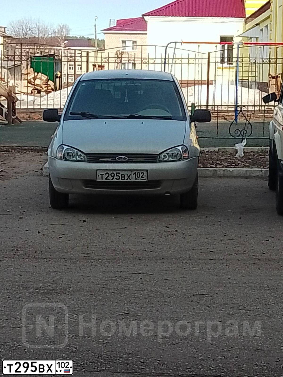Фото автомобиля LADA 1119 KALINA, 2011 — госномер Т295ВХ102. Цвет: Серебристый