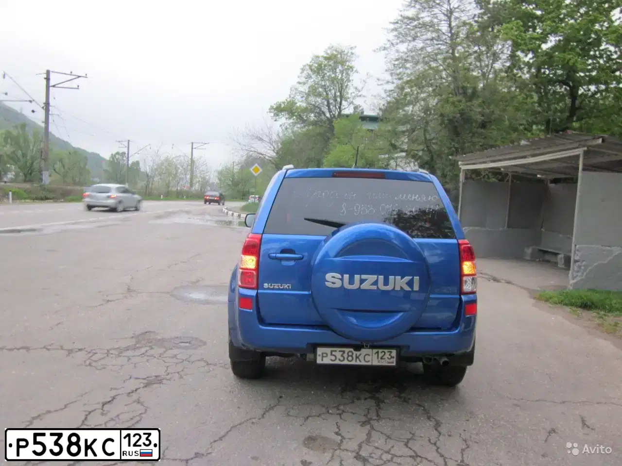 Фото автомобиля SUZUKI GRAND VITARA, 2008 — госномер К016ТУ193. Цвет: голубой