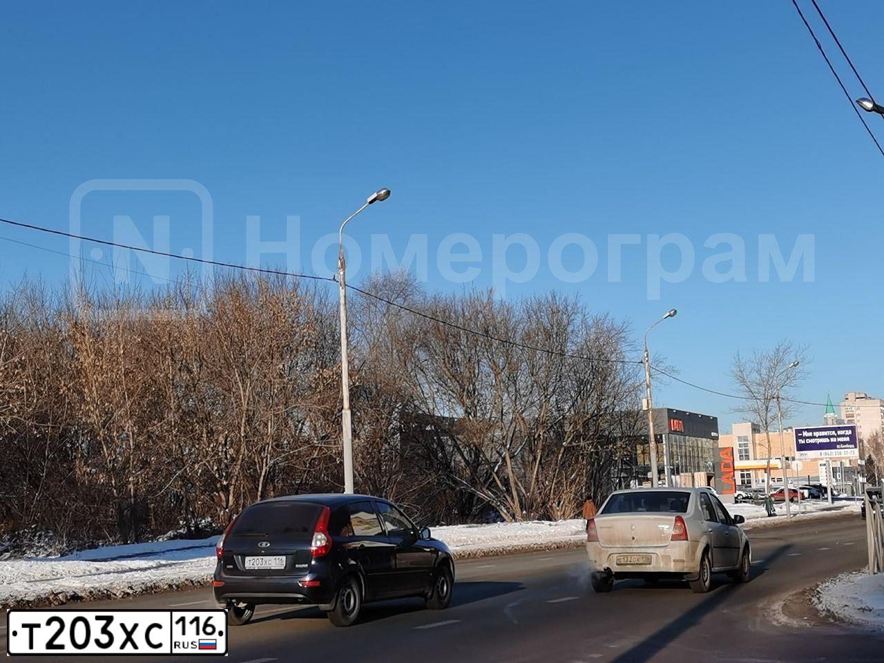 Фото автомобиля LADA 2192 KALINA, 2014 — госномер Т203ХС116. Цвет: Серо-Синий