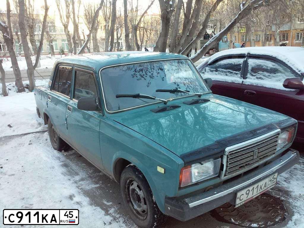 Фото автомобиля LADA 2107, 2005 — госномер С911КА45. Цвет: СЕРО-СИНИЙ