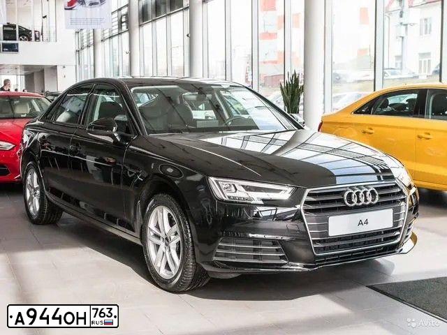 Фото автомобиля AUDI A4, 2018 — госномер А944ОН763. Цвет: ЧЕРНЫЙ