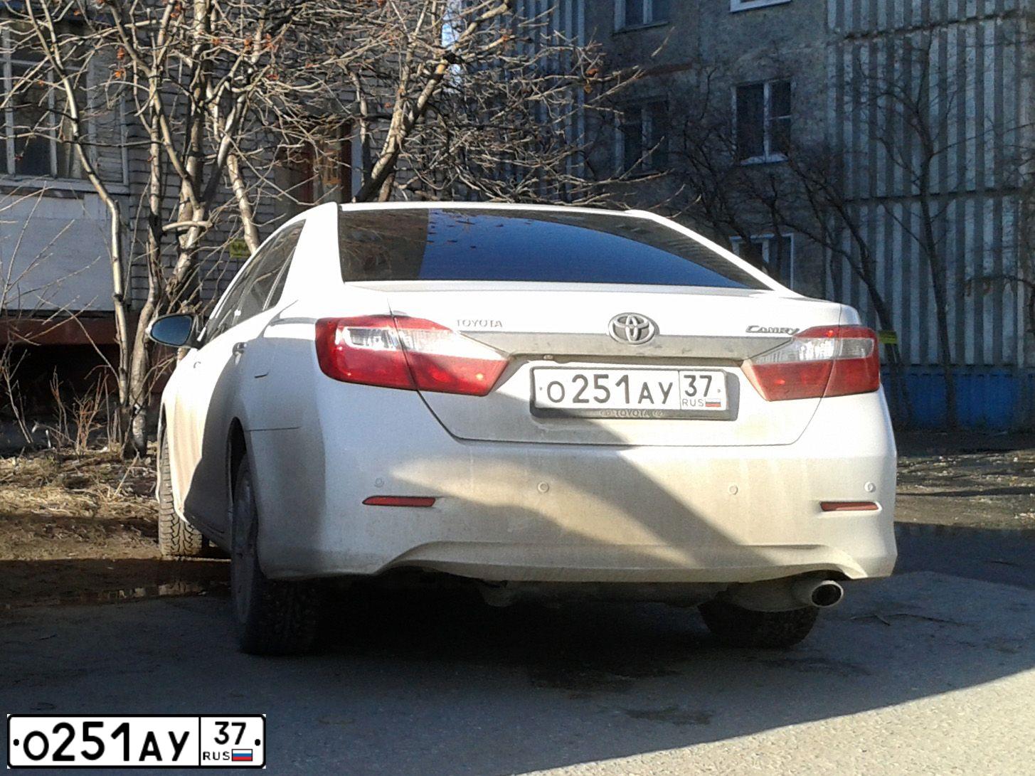 Фото автомобиля TOYOTA CAMRY, 2013 — госномер О251АУ37