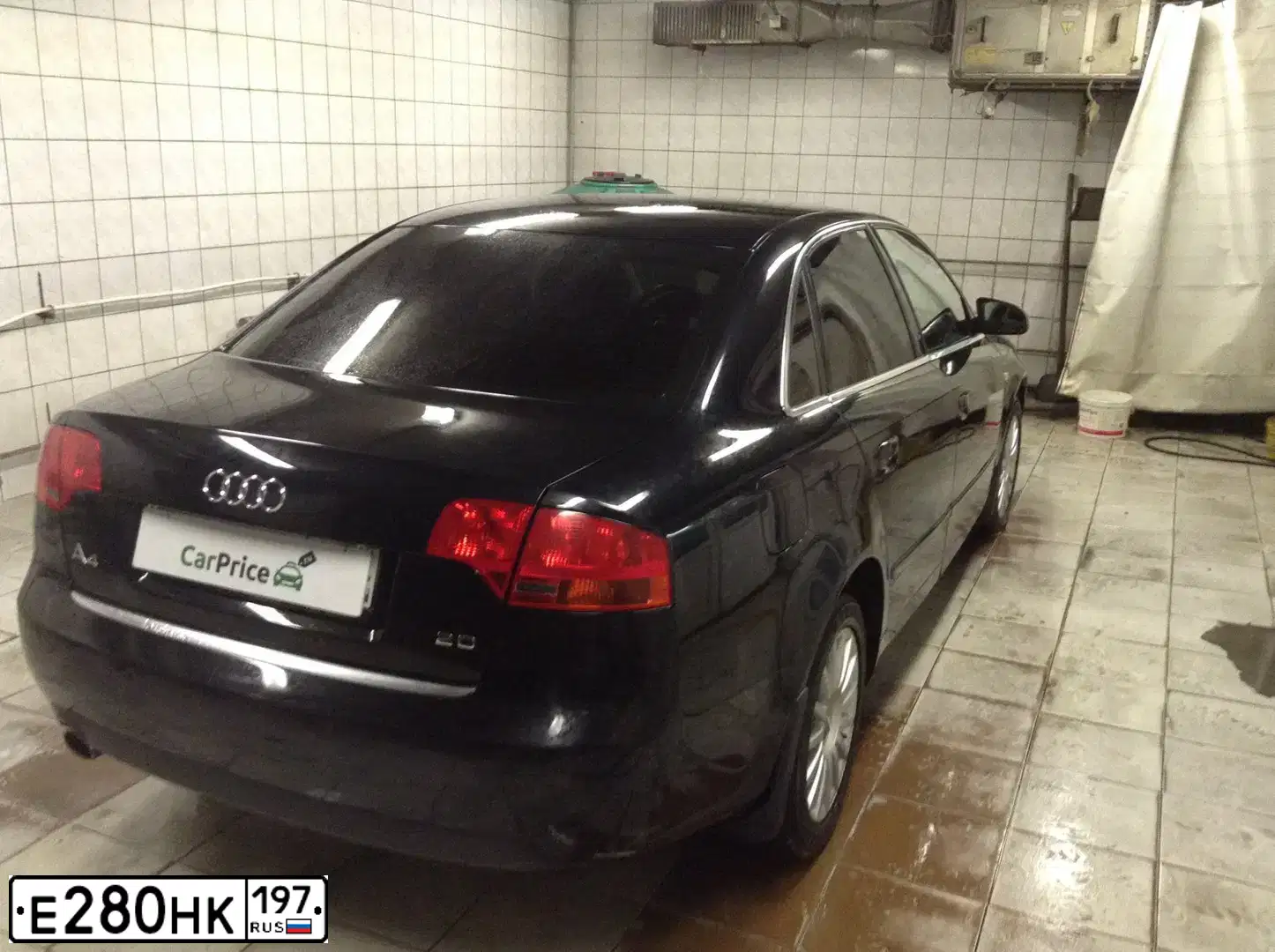 Фото автомобиля AUDI A4, 2007 — госномер Е280НК197. Цвет: ЧЕРНЫЙ