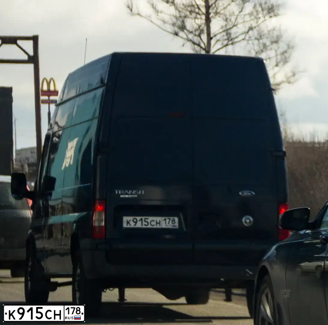 Фото автомобиля FORD TRANSIT, 2007 — госномер К915СН178. Цвет: СИНИЙ