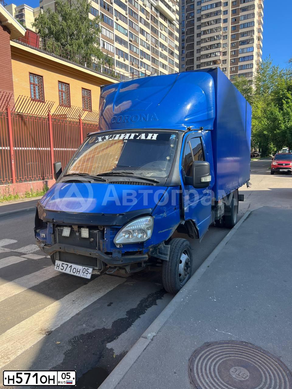 Фото автомобиля GAZ 3302 EL, 2003 — госномер Н571ОН05. Цвет: СИНЯЯ ПОЛНОЧЬ