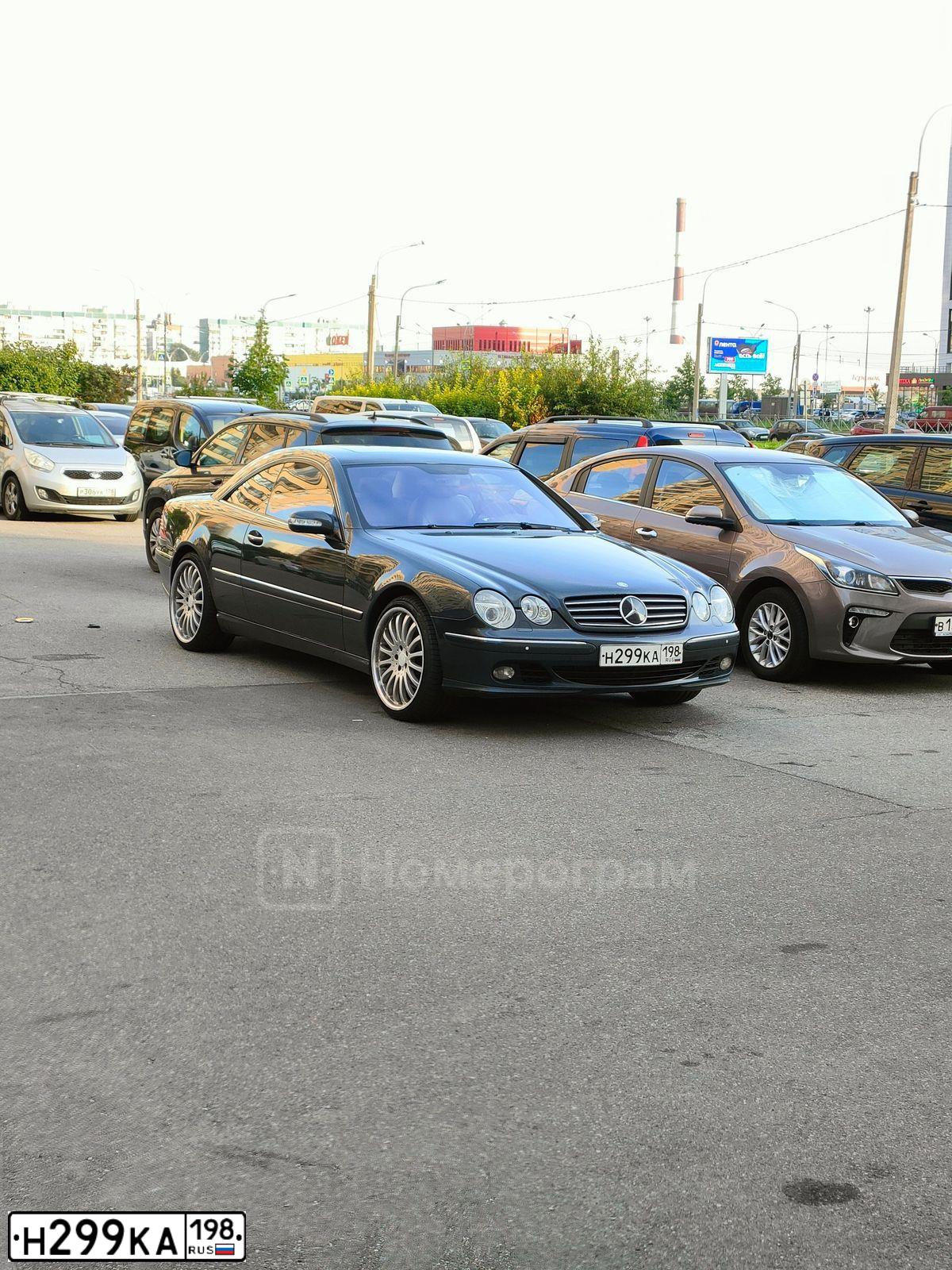 Фото автомобиля MERCEDES CL-KLASSE, 2004 — госномер Н299КА198. Цвет: ТЕМНО-СЕРЫЙ