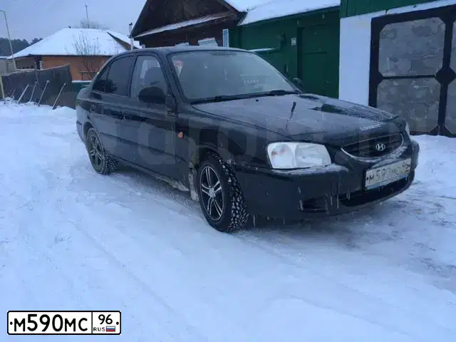 Фото автомобиля TAGAZ ACCENT, 2008 — госномер М590МС96. Цвет: ЧЕРНЫЙ