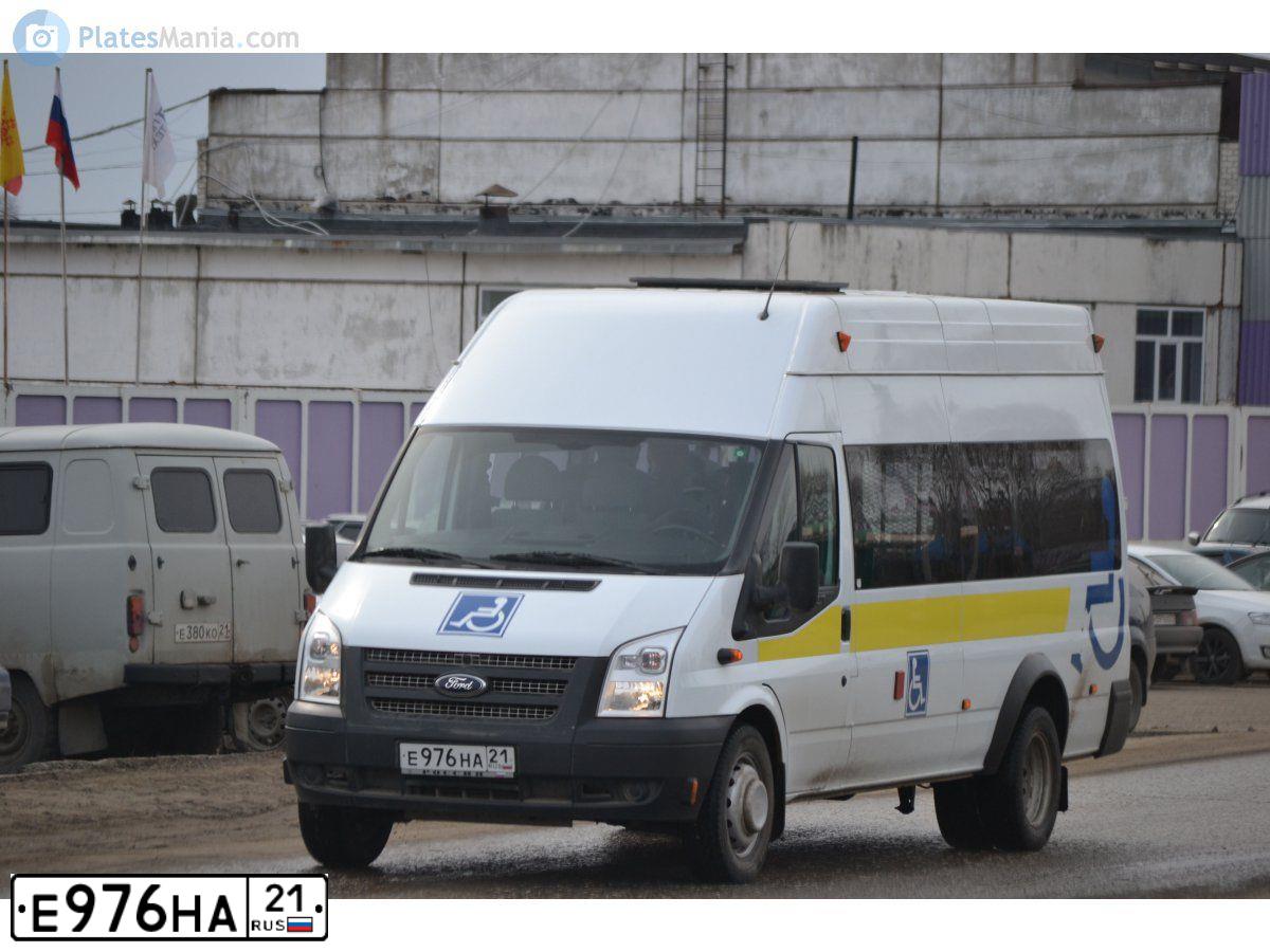 Фото автомобиля FORD TRANSIT, 2014 — госномер Е976НА21. Цвет: БЕЛЫЙ
