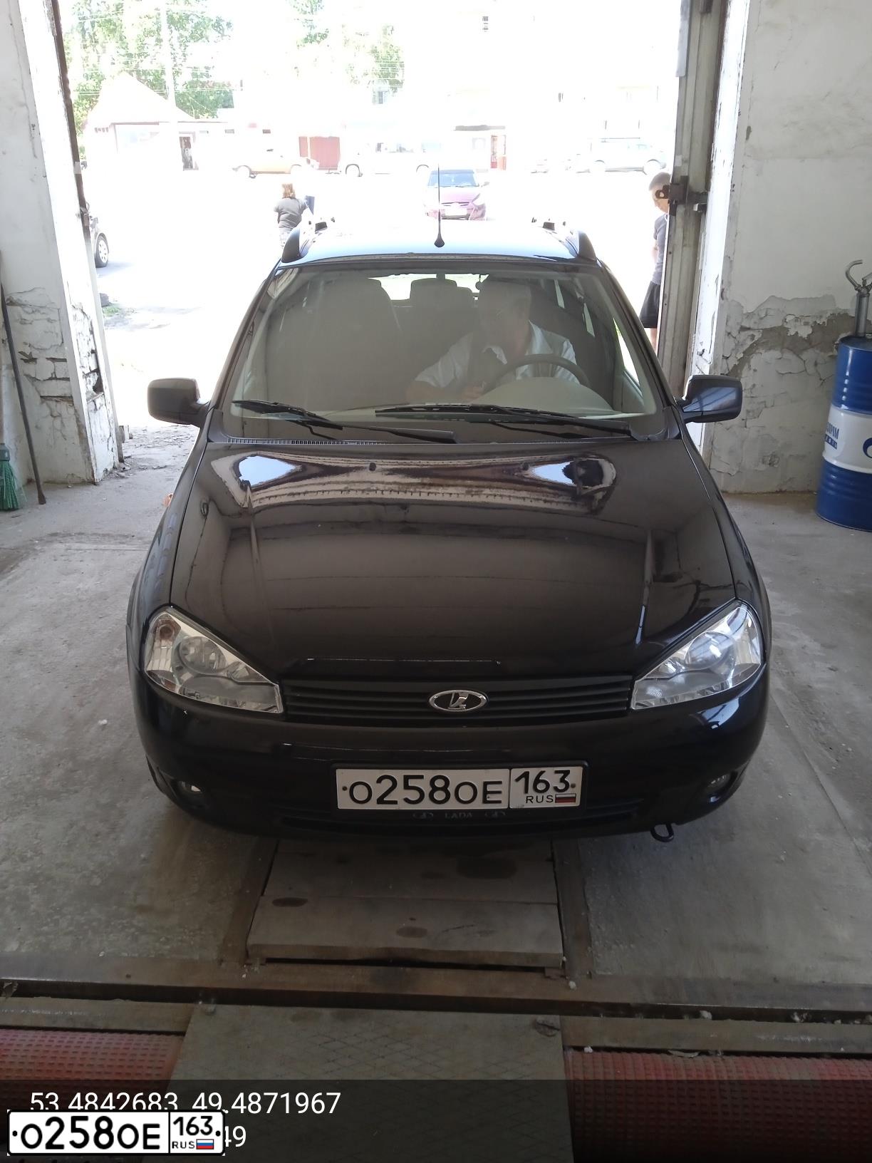 Фото автомобиля LADA 1117 KALINA, 2011 — госномер О258ОЕ163. Цвет: СИНЕ-ЧЕРНЫЙ