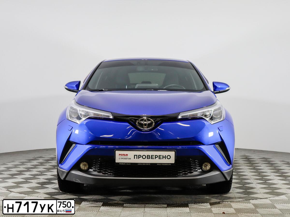 Фото автомобиля TOYOTA C-HR, 2018 — госномер А580ВА977. Цвет: синий