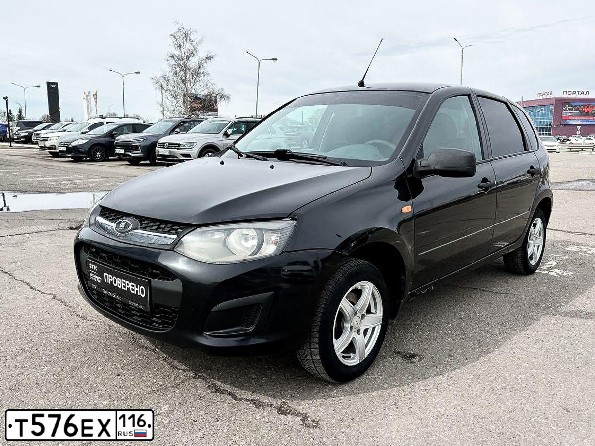 Фото автомобиля LADA 2192 KALINA, 2013 — госномер Т576ЕХ116. Цвет: Сине-Черный