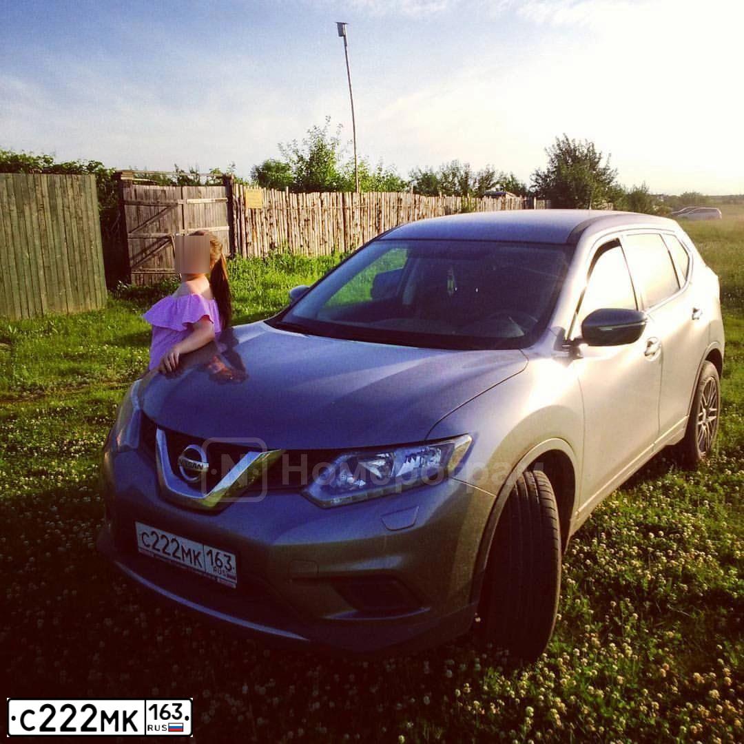Фото автомобиля NISSAN X-TRAIL, 2016 — госномер С222МК163. Цвет: Серый