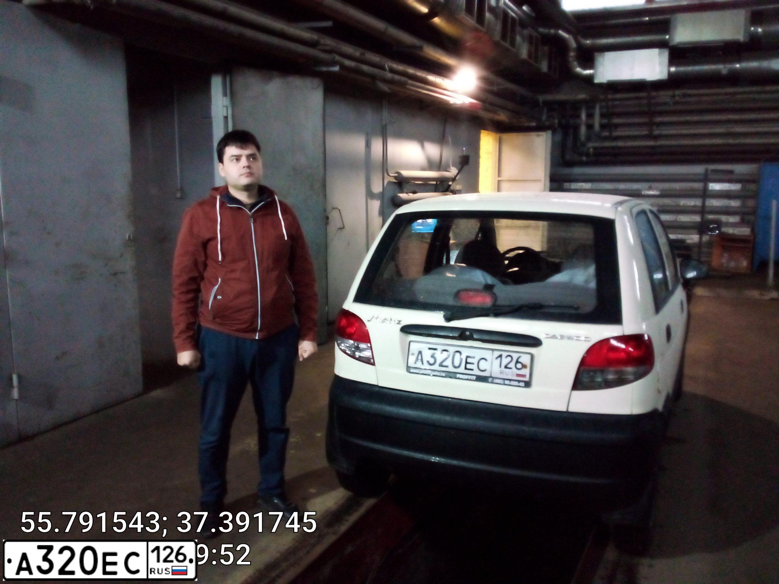 Фото автомобиля DAEWOO MATIZ, 2013 — госномер Х754ОМ797. Цвет: МОЛОЧНЫЙ