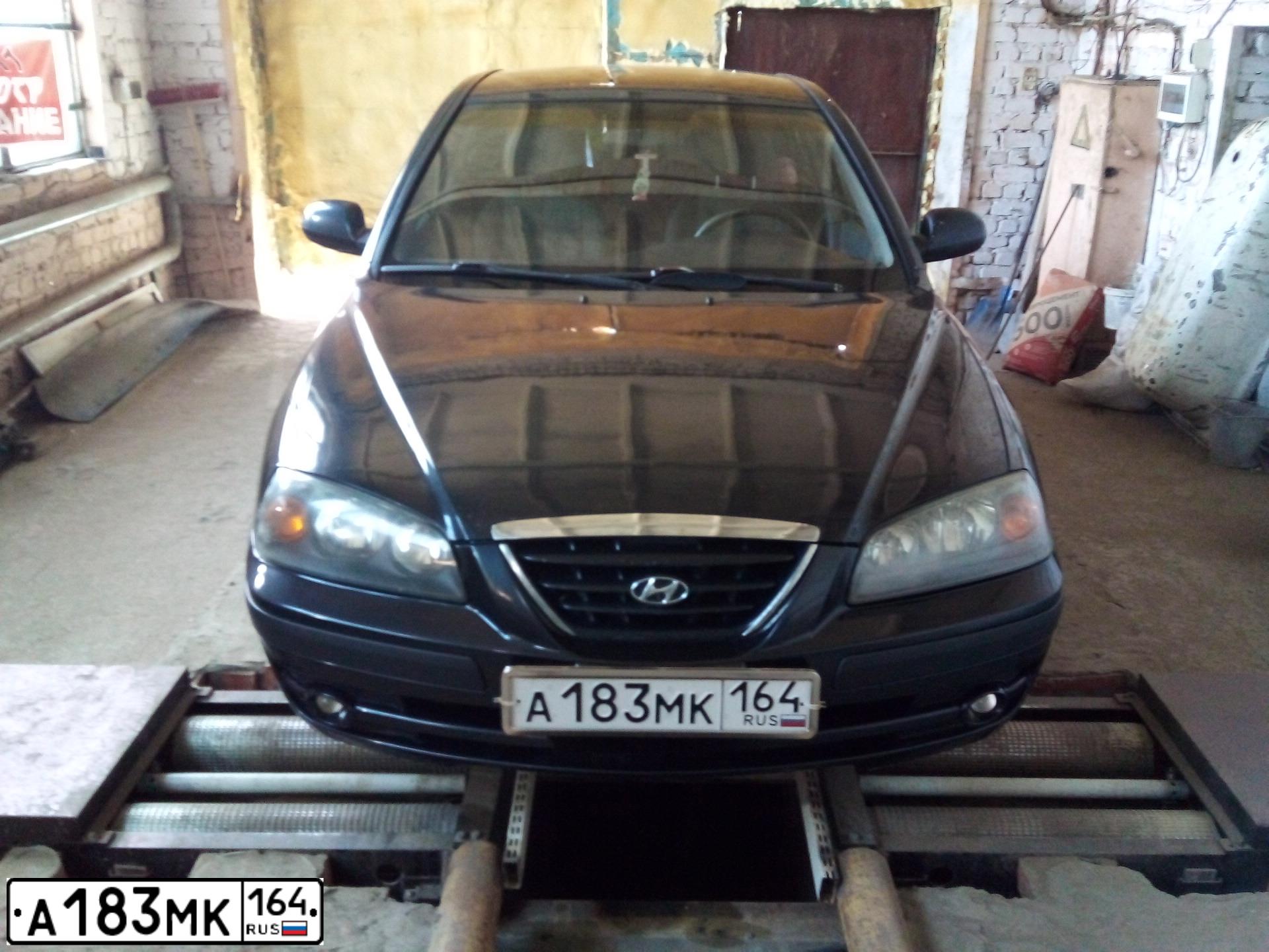 Фото автомобиля HYUNDAI ELANTRA, 2008 — госномер М765ВС164. Цвет: ЧЕРНЫЙ