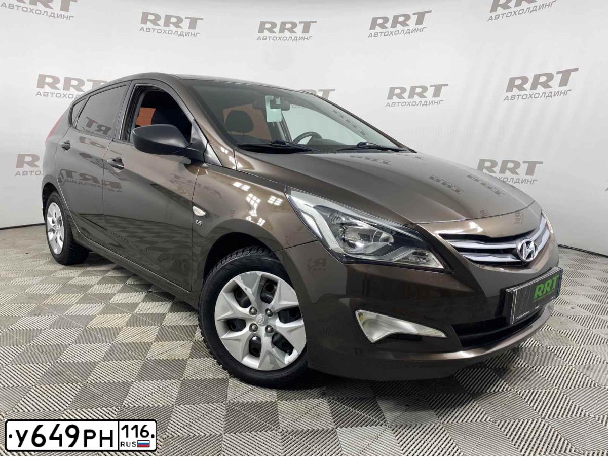 Фото автомобиля HYUNDAI SOLARIS, 2015 — госномер С789СУ716. Цвет: Коричневый