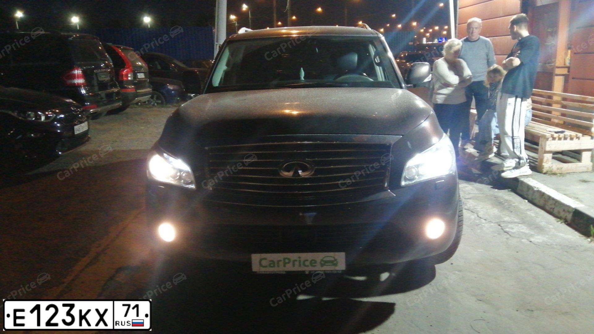 Фото автомобиля INFINITI I QX80 QX56, 2011 — госномер Е123КХ71. Цвет: ТЕМНО-БОРДОВЫЙ