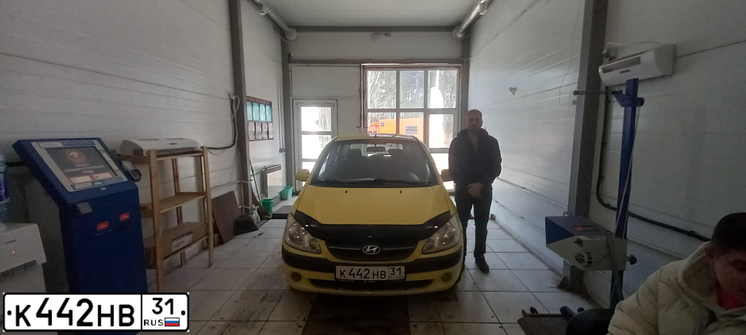 Фото автомобиля HYUNDAI GETZ, 2007 — госномер А360МО136. Цвет: СВЕТЛО-ЖЕЛТЫЙ