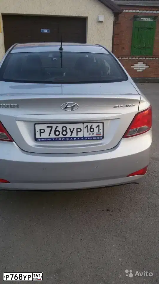 Фото автомобиля HYUNDAI SOLARIS, 2015 — госномер Р768УР161. Цвет: СЕРЕБРИСТЫЙ