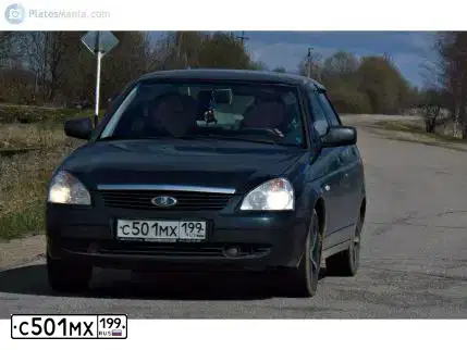 Фото автомобиля LADA 2170 PRIORA, 2008 — госномер С501МХ199. Цвет: синий