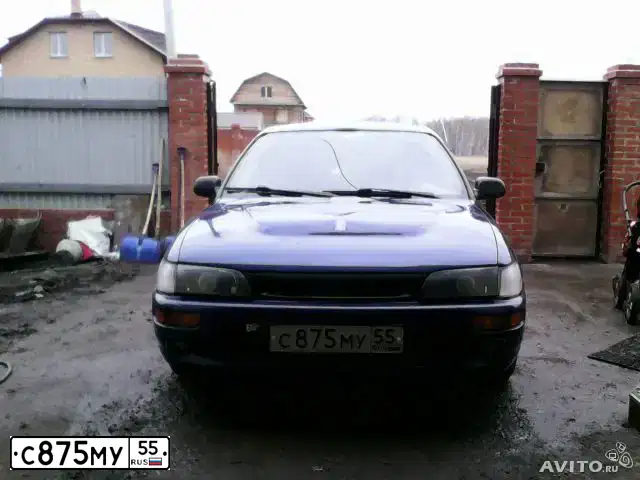 Фото автомобиля TOYOTA COROLLA, 1993 — госномер К129ТТ154. Цвет: синий