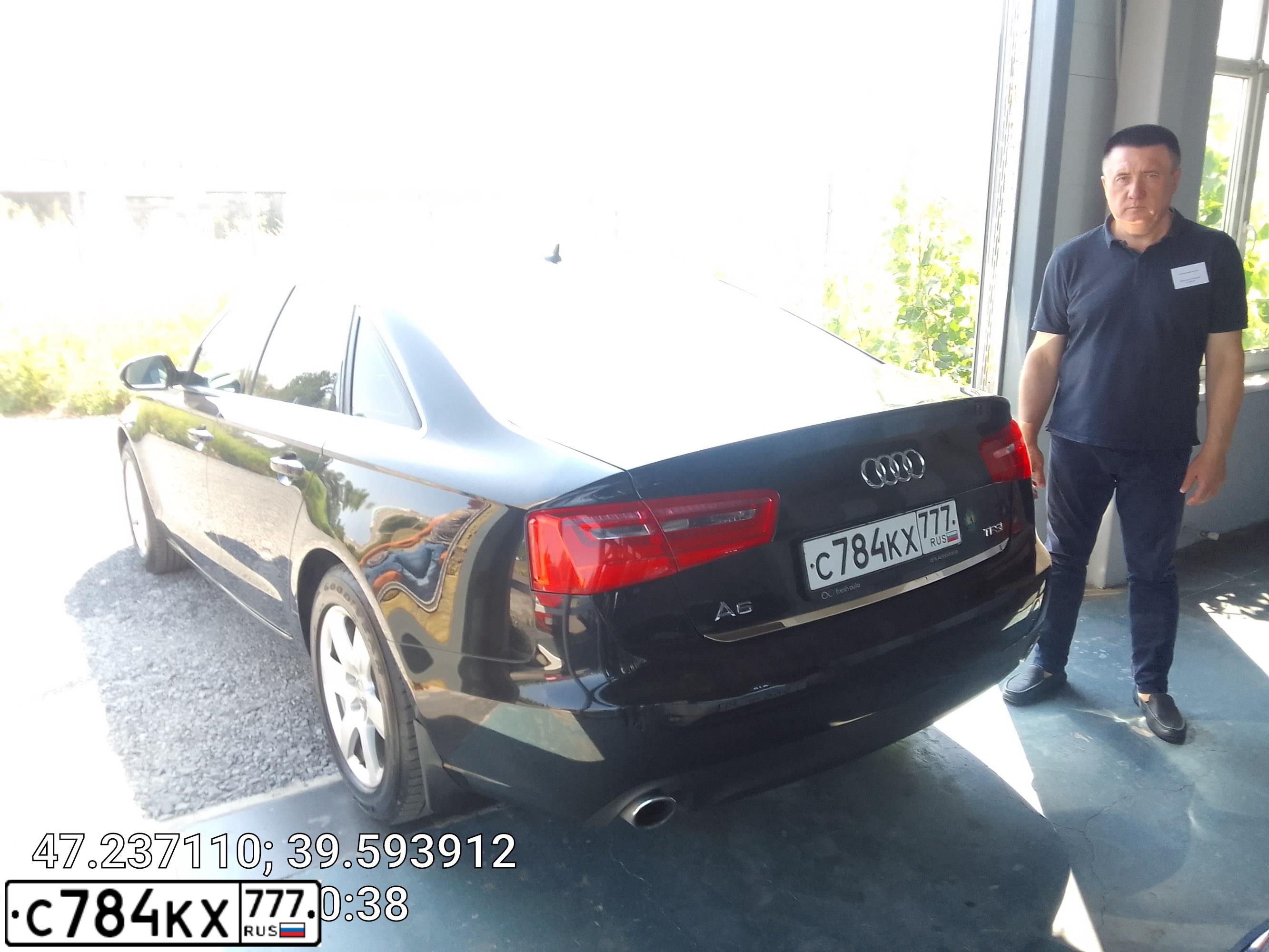 Фото автомобиля AUDI A6, 2014 — госномер Н905ЕА180. Цвет: ЧЕРНЫЙ