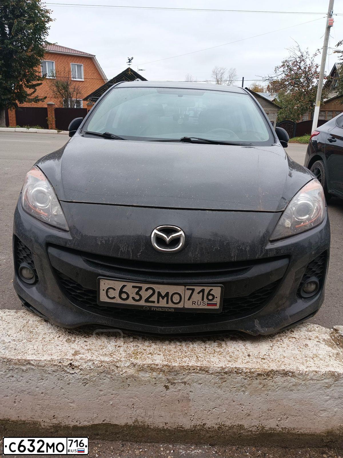 Фото автомобиля MAZDA 3, 2012 — госномер С632МО716. Цвет: ЧЕРНЫЙ