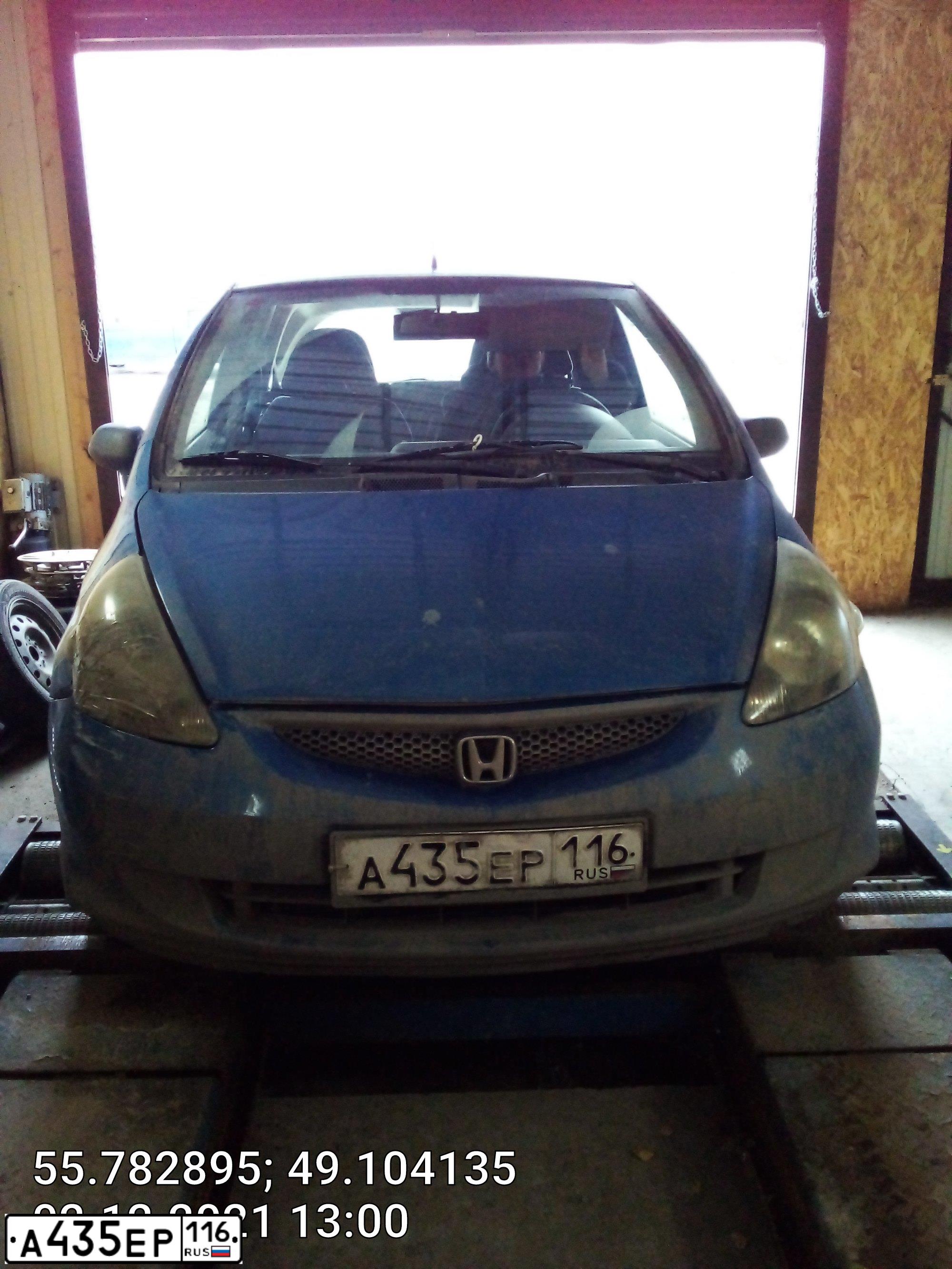 Фото автомобиля HONDA JAZZ, 2006 — госномер А435ЕР116. Цвет: СИНИЙ