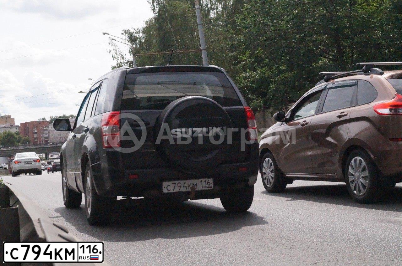 Фото автомобиля SUZUKI /GRAND/ VITARA, 2010 — госномер С794КМ116. Цвет: ЧЕРНЫЙ