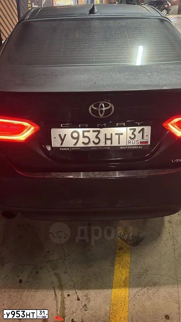 Фото автомобиля TOYOTA CAMRY, 2020 — госномер О077НТ797. Цвет: ЧЕРНЫЙ