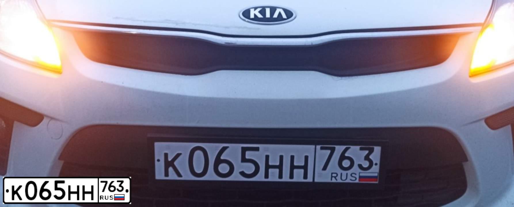 Фото автомобиля KIA RIO, 2017 — госномер О994ОУ05. Цвет: Белый