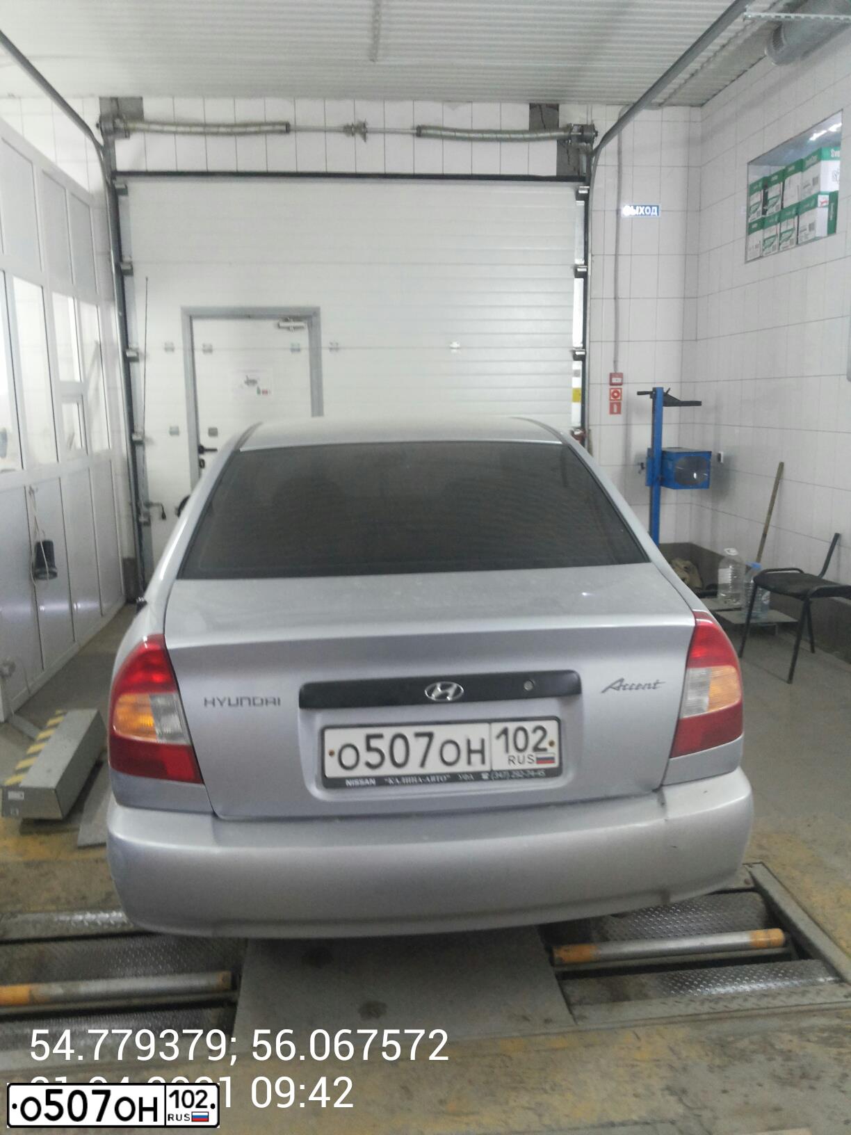 Фото автомобиля TAGAZ ACCENT, 2008 — госномер О507ОН102. Цвет: СЕРЕБРИСТЫЙ