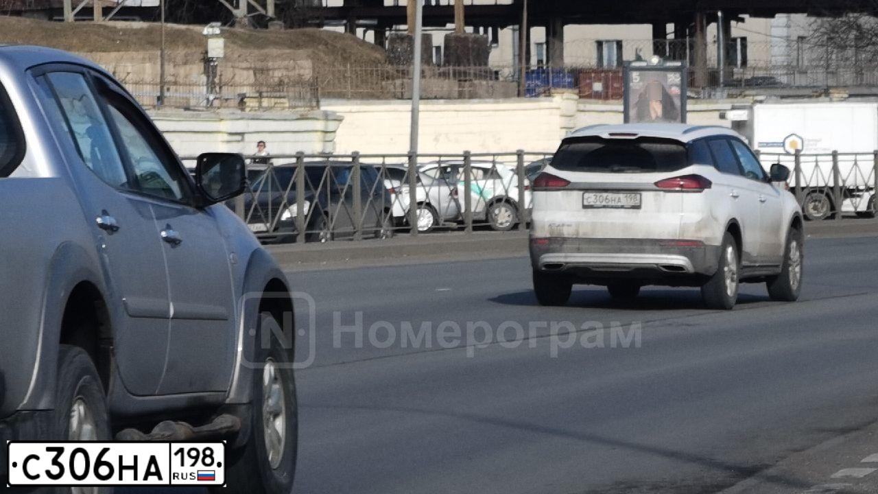 Фото автомобиля GEELY ATLAS PRO NL 3ВУ, 2023 — госномер С306НА198. Цвет: Белый
