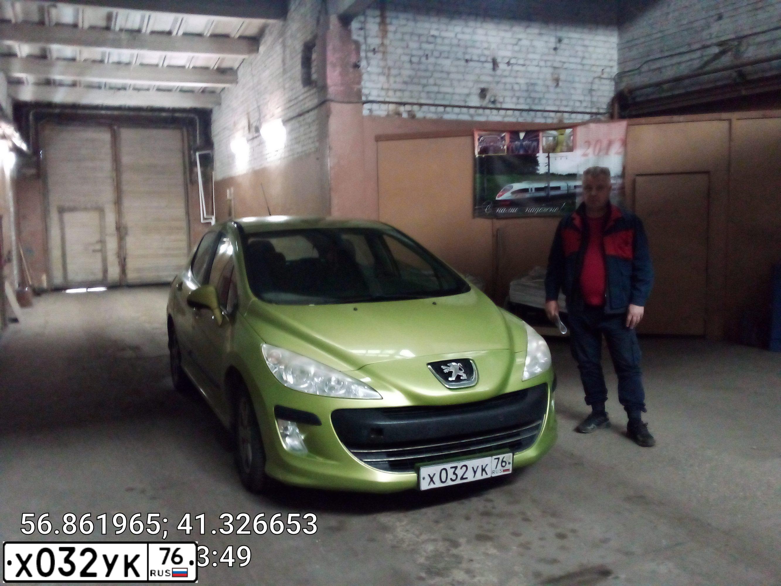 Фото автомобиля PEUGEOT 308, 2008 — госномер В675СМ37