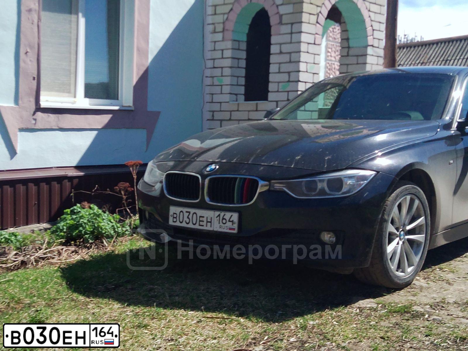 Фото автомобиля BMW SERIE 3, 2013 — госномер В111УА64. Цвет: ЧЕРНЫЙ