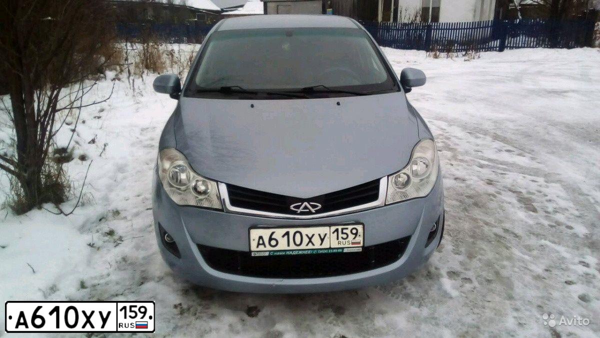 Фото автомобиля CHERY BONUS /A13/, 2011 — госномер А610ХУ159. Цвет: СЕРЫЙ