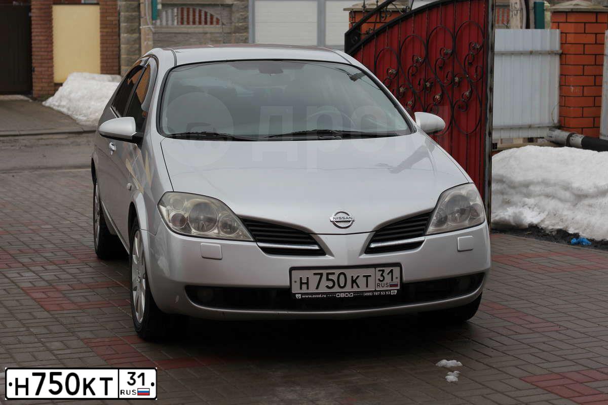 Фото автомобиля NISSAN PRIMERA, 2002 — госномер У032ЕВ31. Цвет: СЕРЕБРИСТЫЙ