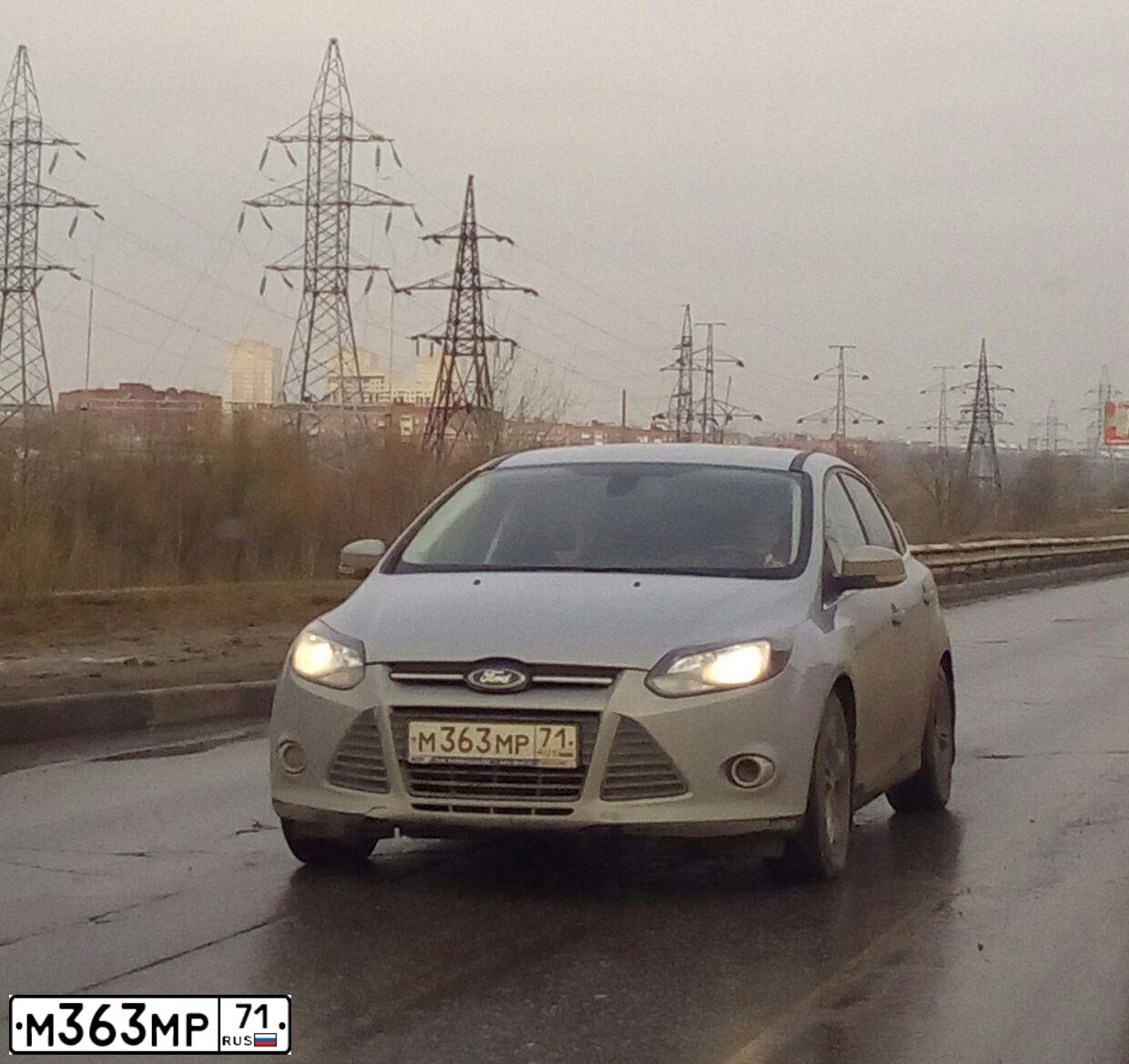 Фото автомобиля FORD FOCUS, 2011 — госномер М363МР71. Цвет: СЕРО-ГОЛУБОЙ
