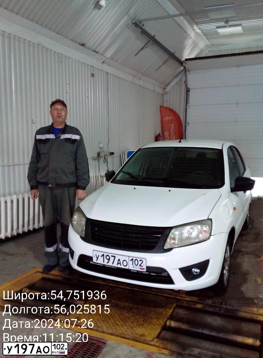 Фото автомобиля LADA 2191 GRANTA, 2016 — госномер Н901ОК702. Цвет: Белый
