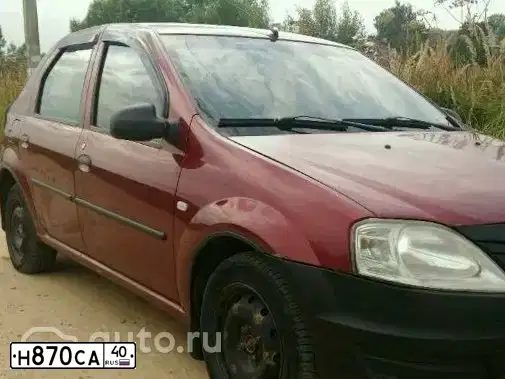 Фото автомобиля RENAULT LOGAN, 2012 — госномер М356ХА40. Цвет: КРАСНЫЙ