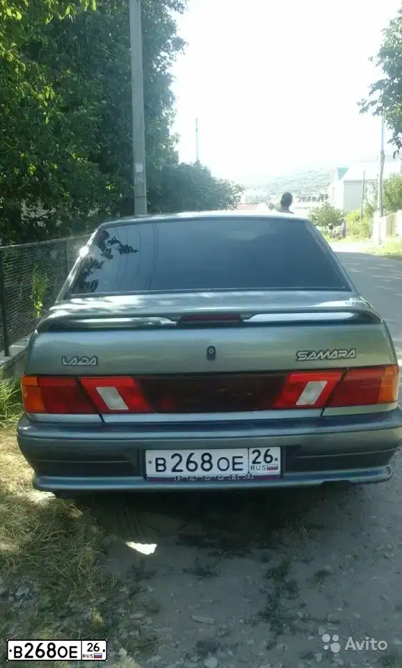 Фото автомобиля LADA 2115 SAMARA, 2011 — госномер В268ОЕ26. Цвет: средний серо-зеленый металлик