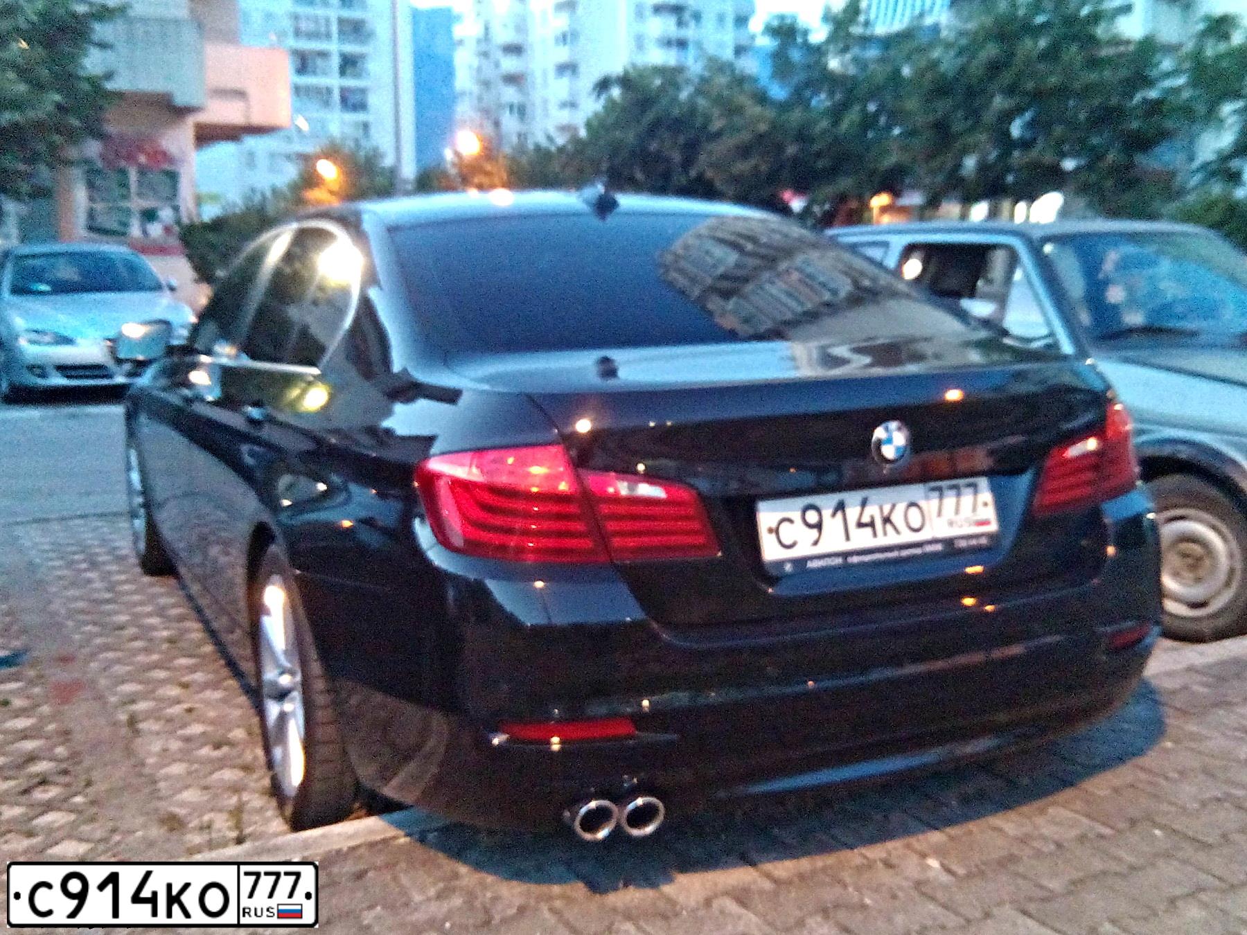 Фото автомобиля BMW SERIE 5, 2013 — госномер С914КО777. Цвет: ЧЕРНЫЙ