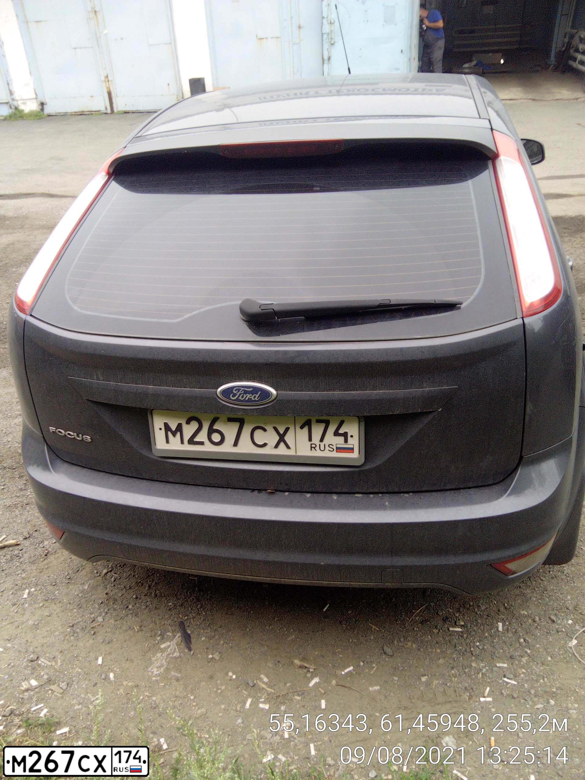 Фото автомобиля FORD FOCUS, 2010 — госномер М267СХ174. Цвет: ТЕМНО-СЕРЫЙ